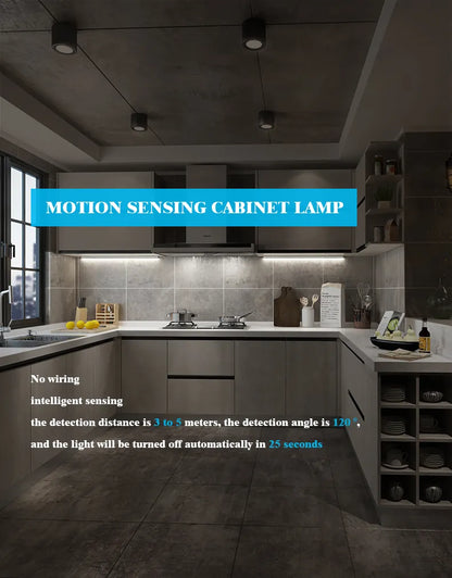 Cabinet Motion Sensor Light USB Rechargeable (LED)